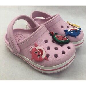 Crocs pink size 5 baby shark clogs